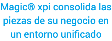 Magic® xpi consolida las piezas de su negocio en un entorno unificado